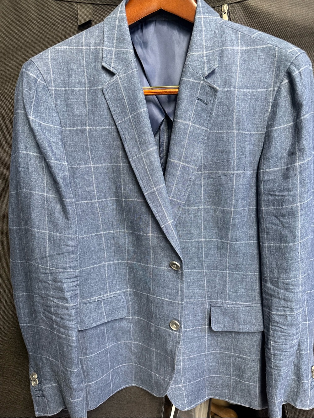 UNTUCKit Blue Windowpane Men's Blazer